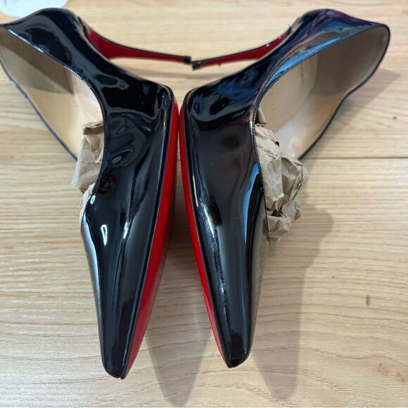 Christian Louboutin Dust Bag So Kate Black Patent Leather Pointed Toe 11 $895 - Picture 6 of 16